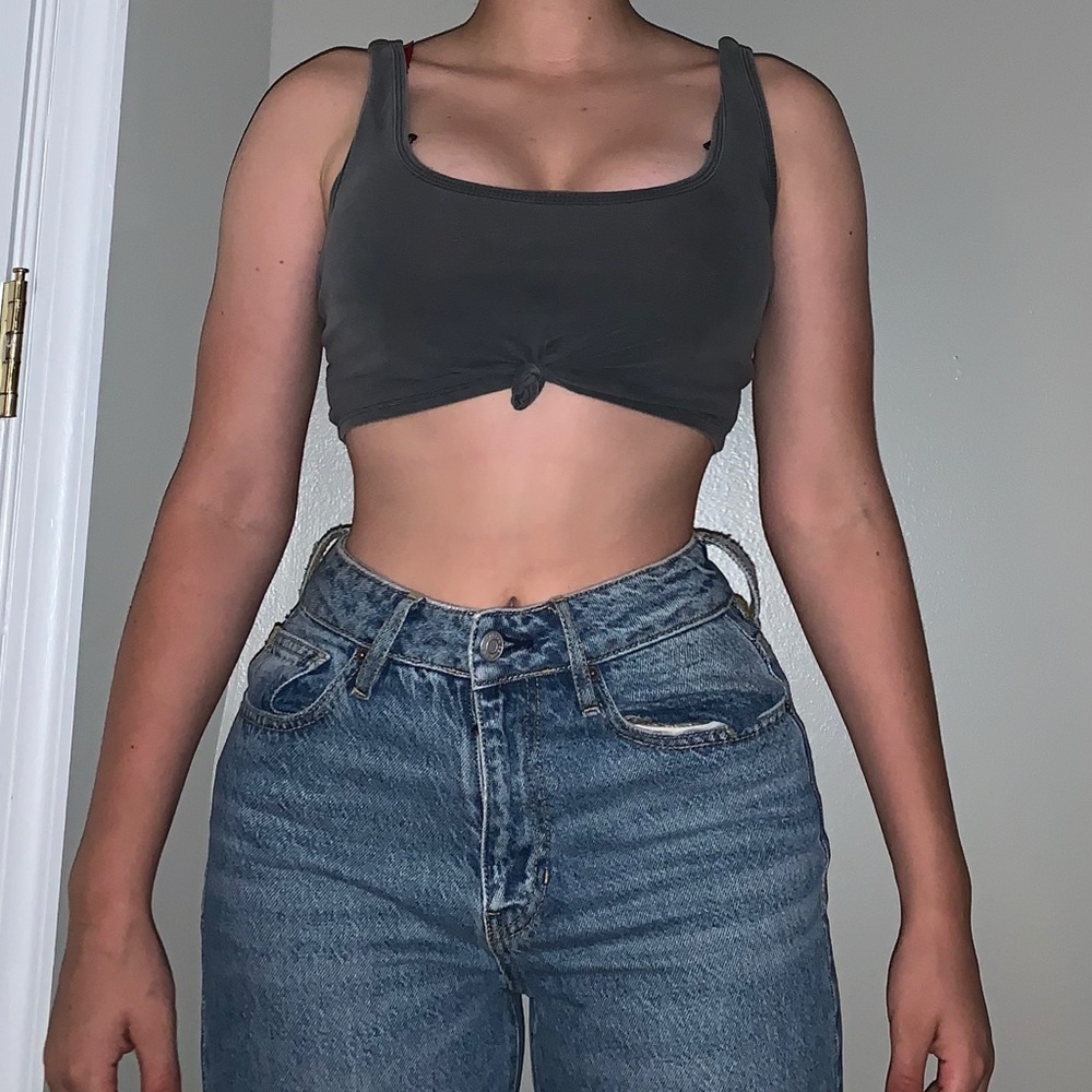 Primark cropped knotted tee